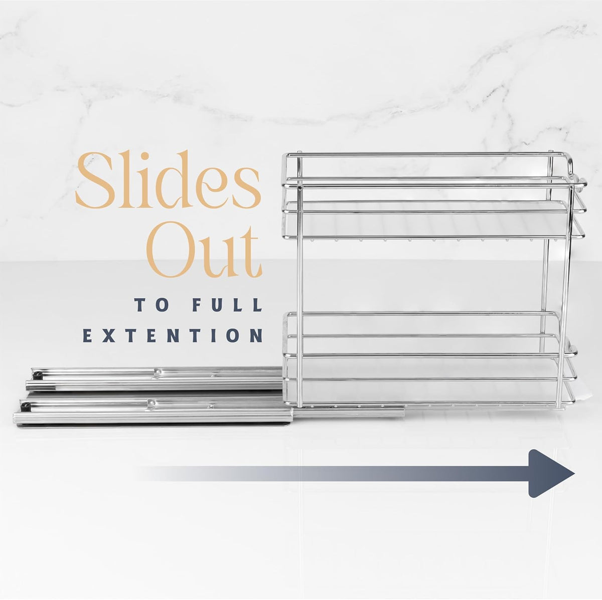 Pull Out Spice Rack for Cabinet, Spice Organizer 4-1/2"W X10-3/8"D X8-7/8"H