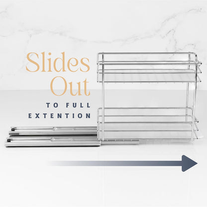 Pull Out Spice Rack for Cabinet, Spice Organizer 4-1/2"W X10-3/8"D X8-7/8"H