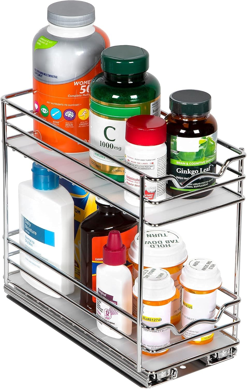 Pull Out Spice Rack for Cabinet, Spice Organizer 4-1/2"W X10-3/8"D X8-7/8"H