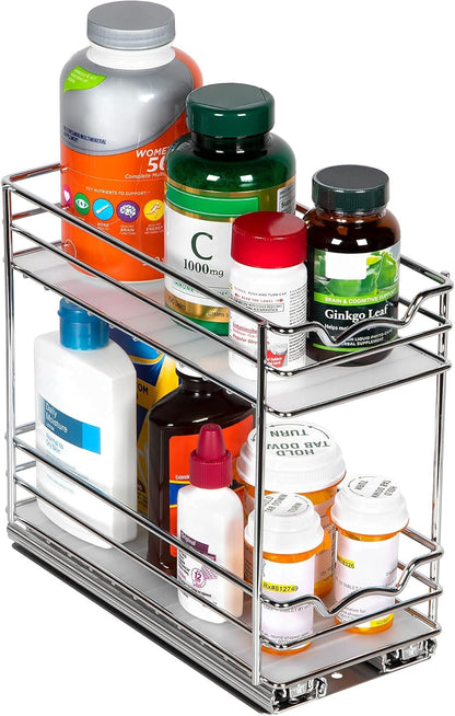 Pull Out Spice Rack for Cabinet, Spice Organizer 4-1/2"W X10-3/8"D X8-7/8"H