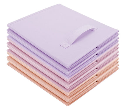 11" Storage Cube Bins (6-Pack) for Kid'S Nursery, Playroom, Home Organization - Pink, Orange, Purple