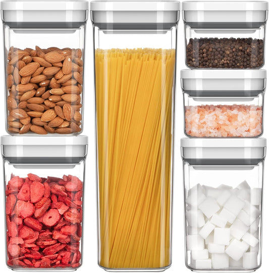 6 Piece Airtight Food Storage Container Set for Pantry Organization