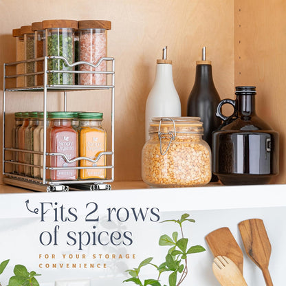 Pull Out Spice Rack for Cabinet, Spice Organizer 4-1/2"W X10-3/8"D X8-7/8"H